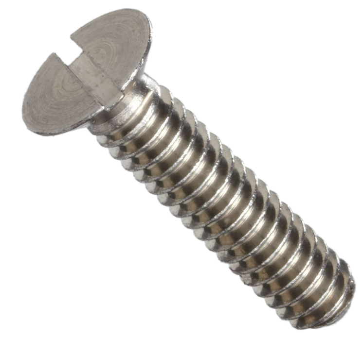 4-40 X 1 1/2 BRASS FLAT SLOT MACH SCR PL